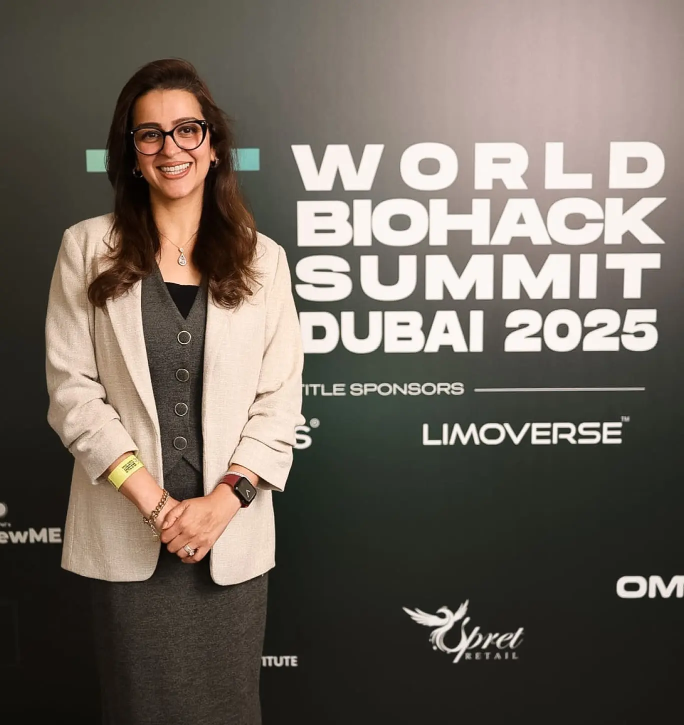 Dr. Nadia Choudhry at the World Biohack Summit in Dubai