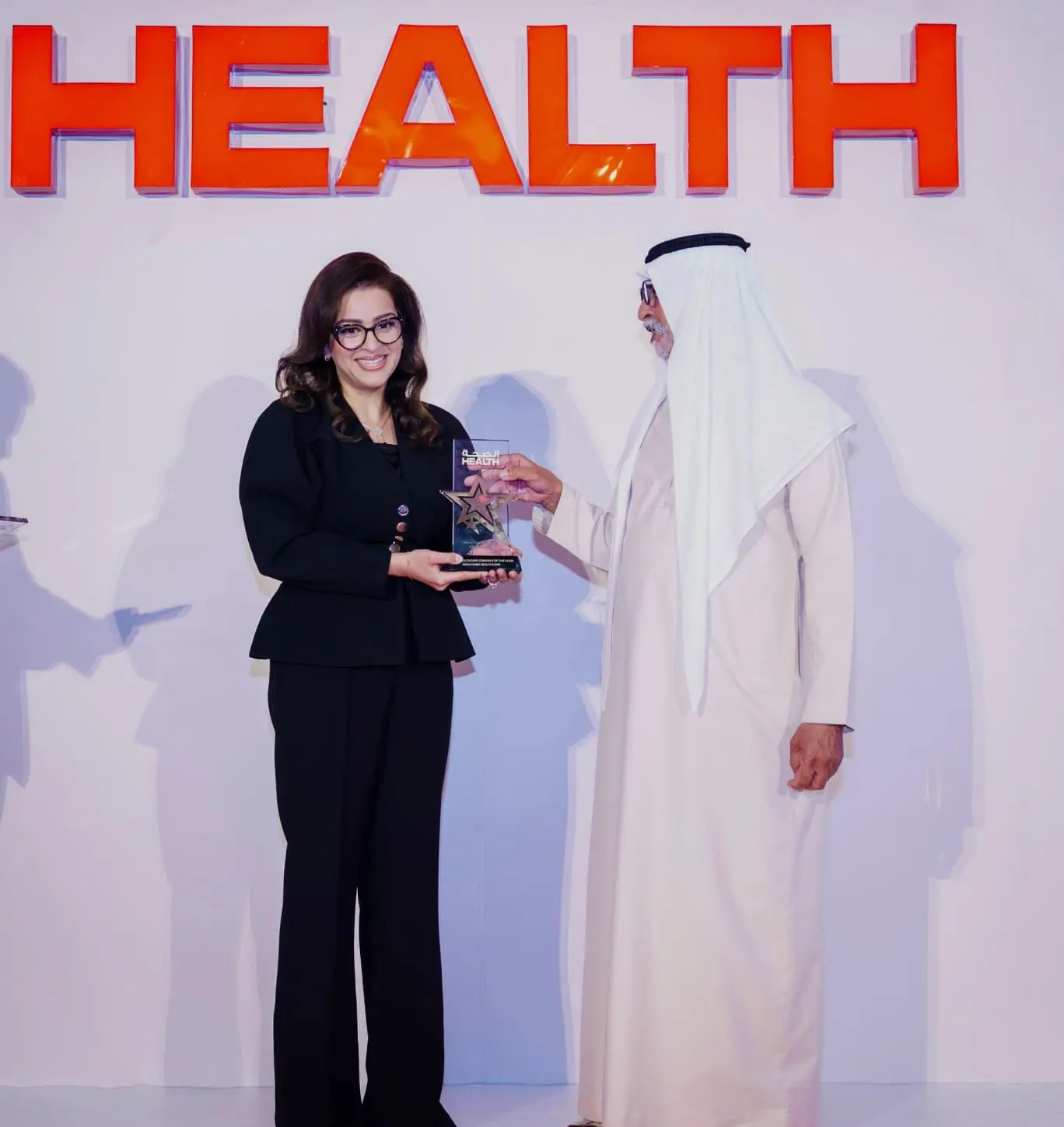 Dr. Nadia Choudhry receiving the Best Home Healthcare award